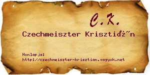 Czechmeiszter Krisztián névjegykártya
