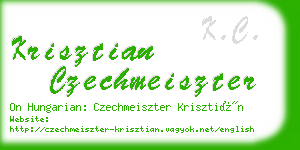 krisztian czechmeiszter business card